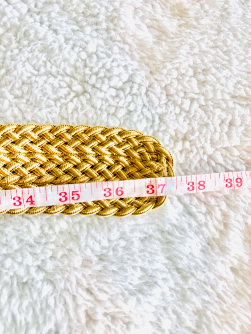 Vintage Collezione Belt New York Wide Rattan Rafia Straw Woven 37” Glam Boho USA - Picture 4 of 6